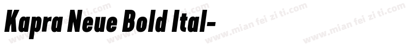 Kapra Neue Bold Ital字体转换